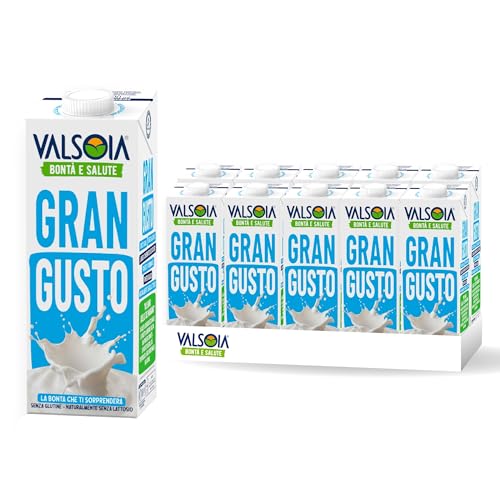 Valsoia - Gran Gusto Latte, Pflanzlicher Drink mit Cashew und Mandel, 10er Pack 1000ml Tetra Brik, Soja- und Glutenfrei, mit Calcium und Vitaminen, Ideal auch für Veganer und Vegetarier von Valsoia