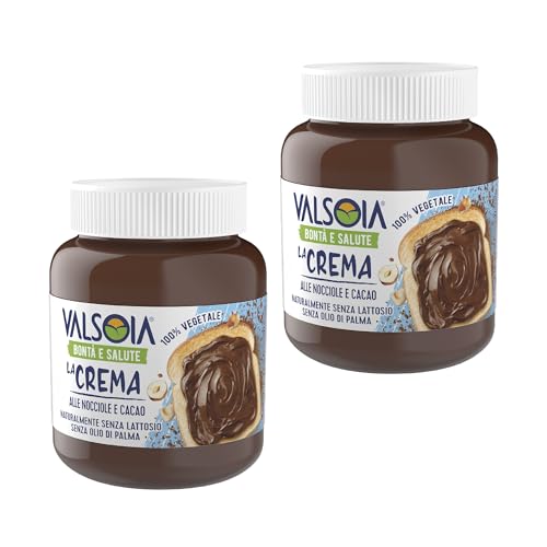 Valsoia - Haselnuss-Pflanzencreme, 100% pflanzlich, ballaststoffreich, gluten- und palmölfrei, von Natur aus laktosefrei, ideal auch für Veganer, Vegetarier und Zöliakiebetroffene, 2 Packungen à 400 g Valsoia - Haselnuss-Pflanzencreme, 100% pflanzlich, ballaststoffreich, gluten- und palmölfrei, von Natur aus laktosefrei, ideal auch für Veganer, Vegetarier und Zöliakiebetroffene, 2 Packungen à 400 g von Valsoia