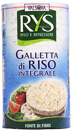 Valsoia Integrali 100% Pflanzliches Produkt Knusprige, Glutenfreie Reiskuchen 100g Vollkorn Reiswaffeln Vollkornreiskuchen von Valsoia