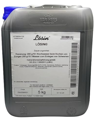 Van Hees – Lösin im 5 kg Kanister, hervorragenden Weichmachereigenschaften - garantiert höchste Qualität I Weichmacher für Zungen, Schwarten und Kochwasser von Van Hees
