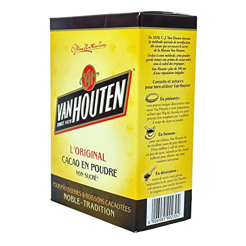 VAN HOUTEN L'ORIGINAL 100% PUR CACAO Kakao non Sucré kein Zucker 250 Gramm von Van Houten