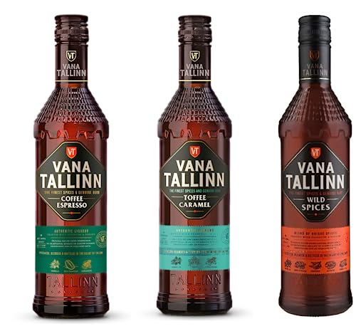 Vana Tallinn Set | Coffee Espresso | Toffee Caramel | Wild Spices | süss & lecker | Basis Jamaika Rum | 1.5 L | 35% Alkoholgehalt Vana Tallinn Set | Coffee Espresso | Toffee Caramel | Wild Spices | süss & lecker | Basis Jamaika Rum | 1.5 L | 35% Alkoholgehalt von Vana Tallinn