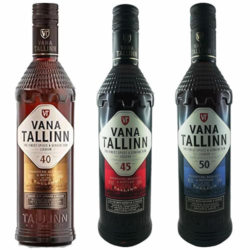 Vana Tallinn Set 3 Flaschen à 500 ML (40%, 45%, 50%) von ebaney