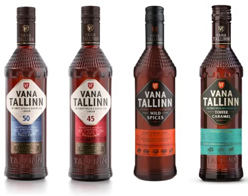 Vana Tallinn Set 4 Flaschen á 500 ML (Toffee Caramel, Wild Spices, 45%, 50%) von Vana Tallinn