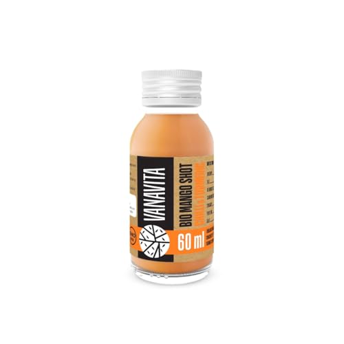 VanaVita BIO Mangoshot - Mango Shot mit Chili & Kurkuma, natürlicher Mango Shot für Immunsystem & Gesundheit, Glasflasche, leicht würzig, erfrischend als Tee oder Getränk (60 ml (1er pack)) von VanaVita