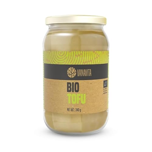 VanaVita BIO Tofu - Aus Sojabohnen, vielseitige pflanzliche Alternative zu Fleisch und Käse, geschmacksneutral, proteinreich, ohne Zucker, ideal für kalte und warme Gerichte (240 g (6er pack)) von VanaVita