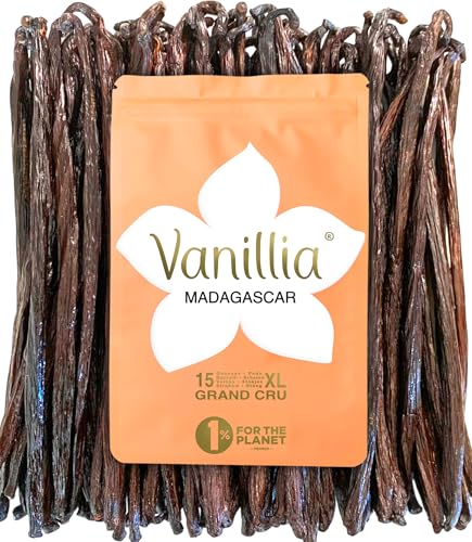 VANILLIA • 15 XL-Bourbon-Vanilleschoten aus Madagaskar • Grand-Cru-Qualität 2025 • Vanilleschoten XL 15/18cm • Vanille aus Madagaskar • Beutel FreshZIP VANILLIA • 15 XL-Bourbon-Vanilleschoten aus Madagaskar • Grand-Cru-Qualität 2025 • Vanilleschoten XL 15/18cm • Vanille aus Madagaskar • Beutel FreshZIP von Vanillia