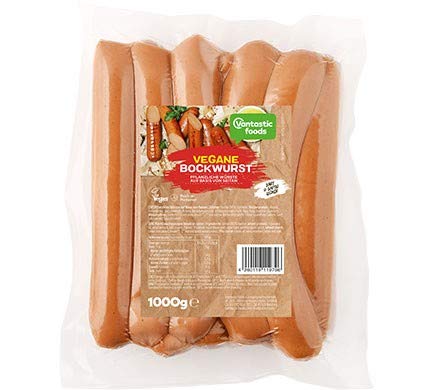 Vantastic foods VEGANE BOCKWURST Großpack, 1kg | Bockwurst Vegan | Vegane Würstchen | Fleischersatz für Veganer | #GOVEGAN Vantastic foods VEGANE BOCKWURST Großpack, 1kg | Bockwurst Vegan | Vegane Würstchen | Fleischersatz für Veganer | #GOVEGAN von Vantastic Foods