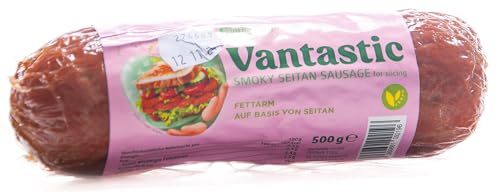 Vantastic foods SIM SALA MI am Stück, 500g | Salami VEGAN | Vegane Wurst | Wurstersatz für Veganer | Pflanzlich auf Seitan Basis von Vantastic Foods