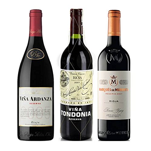 Pack Wine Best Rioja Wines 3 bottles. 1 Viña Ardanza, 1 Viña Tondonia Reserva and 1 Marques de Murrieta Reserva von Cosecha Privada