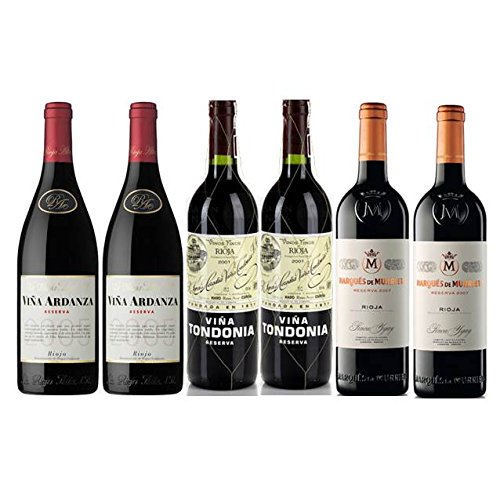Pack Wine Best Rioja Wines 6 bottles. 2 Viña Tondonia Reserva, 2 Viña Murrieta Reserva and 2 Viña Ardanza Reserva von Cosecha Privada