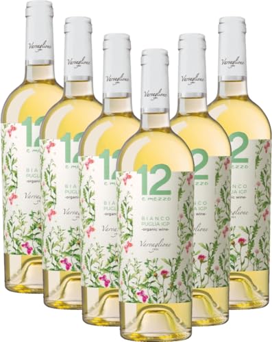 12 e Mezzo Bianco Organic Wine Puglia IGP Varvaglione Weißwein 6 x 0,75l VINELLO - 6 x Weinpaket inkl. kostenlosem VINELLO.weinausgießer von Varvaglione