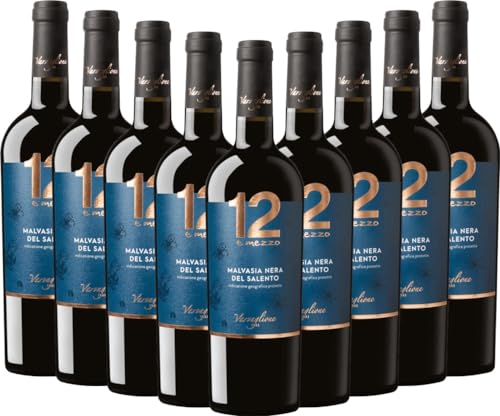 12 e Mezzo Malvasia Nera del Salento IGP Varvaglione Rotwein 9 x 0,75l VINELLO - 9 x Weinpaket inkl. kostenlosem VINELLO.weinausgießer von Varvaglione