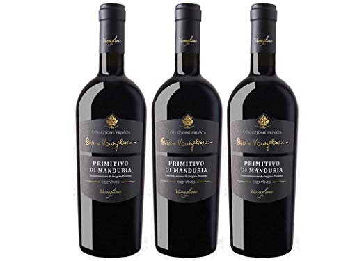 3er Vorteilspaket Collezione Privata Cosimo Primitivo di Manduria DOP 2015 | Weingut Varvaglione | Rotwein aus Apulien von Varvaglione