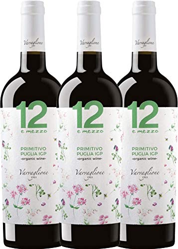 12 e Mezzo Primitivo Organic von Varvaglione - Rotwein 3 x 0,75l VINELLO - 3er - Weinpaket inkl. kostenlosem VINELLO.weinausgießer 12 e Mezzo Primitivo Organic von Varvaglione - Rotwein 3 x 0,75l VINELLO - 3er - Weinpaket inkl. kostenlosem VINELLO.weinausgießer von Varvaglione