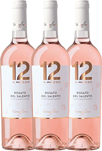 VINELLO 3er Weinpaket Rosé - 12 e Mezzo Rosato - Varvaglione mit einem VINELLO.weinausgießer | 3 x 0,75 Liter VINELLO 3er Weinpaket Rosé - 12 e Mezzo Rosato - Varvaglione mit einem VINELLO.weinausgießer | 3 x 0,75 Liter von Varvaglione