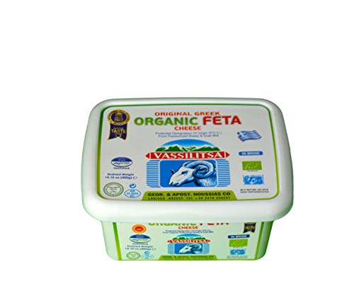 Vassilitsa BIO Feta BIO Schafkäse - 15x 400g Behälter - BIO Fetakäse BIO griechischer Feta Schafskäse in Salzlake 43% Fett i.Tr. aus Griechenland Plastikbehälter glutenfrei Halal von Vassilitsa