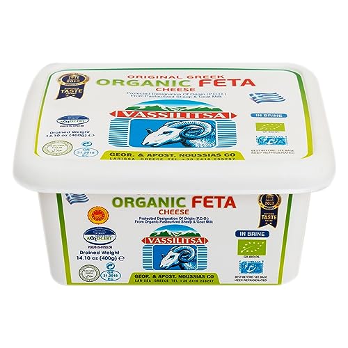 Vassilitsa BIO Feta in Salzlake - 1x 400gramm Behälter - BIO Fetakäse BIO Schafkäse BIO griechischer Feta Schafskäse 43% Fett i.Tr. aus Griechenland Plastikbehälter glutenfrei Halal biologisch Vassilitsa BIO Feta in Salzlake - 1x 400gramm Behälter - BIO Fetakäse BIO Schafkäse BIO griechischer Feta Schafskäse 43% Fett i.Tr. aus Griechenland Plastikbehälter glutenfrei Halal biologisch von Tirrito
