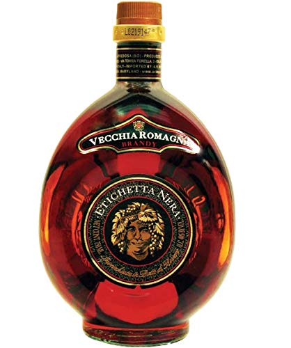 Vecchia Romagna Brandy Etichetta Nera Italienischer Likör 38% Vol 700ml gereift und abgefüllt in Italien von Vecchia Romagna