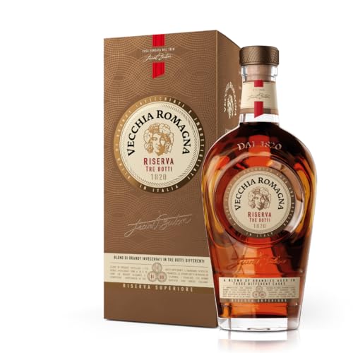 Vecchia Romagna Tre Botti - der italienische Brandy schlechthin Flasche mit 70 cl, 40,8% Vol. von Vecchia Romagna