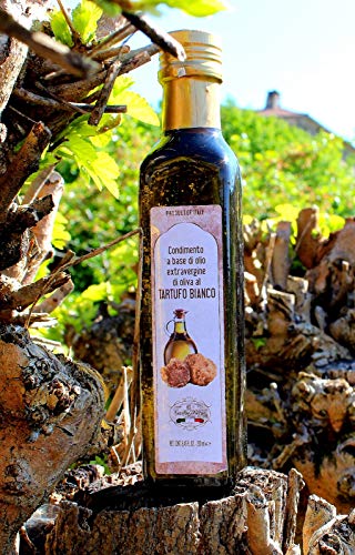 Olivenöl mit weißen Trüffeln 250ml aus Italien - Trüffelöl - ohne künstliche Aromen von Vecchio Borgo Tartufi & Funghi