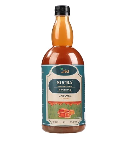 Sukra Premium Sirup 1L für Kaffee und Cocktails, zuckerfreier Karamellgeschmack, vegan, glutenfrei und fettfrei. von Ved