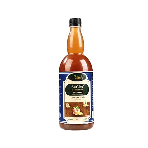 Sukra Premium Sirup 1L für Kaffee und Cocktails, zuckerfreier Lebkuchengeschmack, vegan, glutenfrei und fettfrei. von Ved
