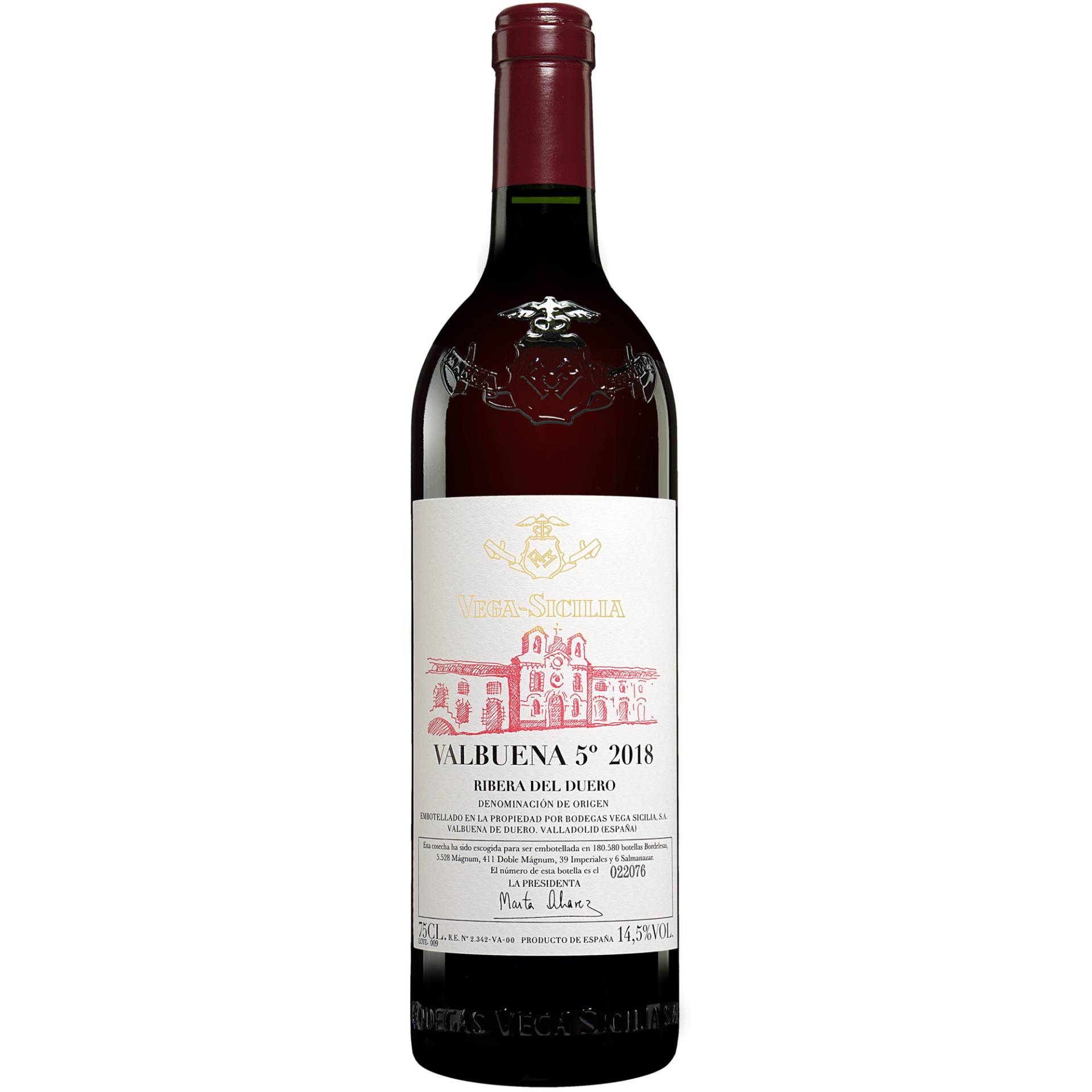 Vega Sicilia »Valbuena« 5° Año Reserva 2018  0.75L 14.5% Vol. Rotwein Trocken aus Spanien von Vega Sicilia