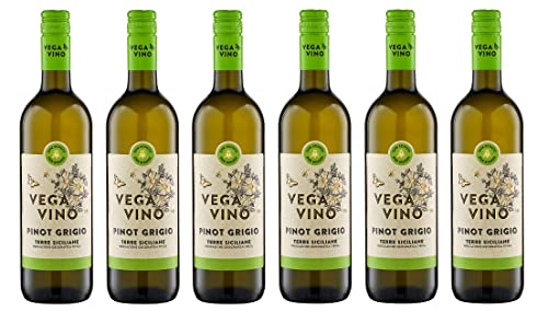 6x 0,75l - VegaVino - Pinot Grigio - Terre Siciliane I.G.P. - Sizilien - Italien - Weißwein trocken von VegaVino