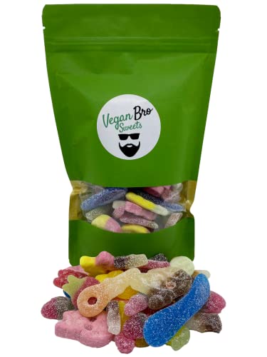 Vegan Bro SWEETS Big Bag sauer - 500g Vegane Fruchtgummis Weingummi Candy Bar - perfekt zum verschenken von Vegan Bro SWEETS