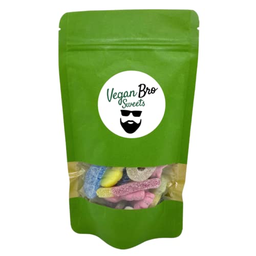 Vegan Bro SWEETS Mini Bag sauer - 200g Vegane Fruchtgummis Weingummi saure Fruchtgummis - perfekt zum verschenken von Vegan Bro SWEETS