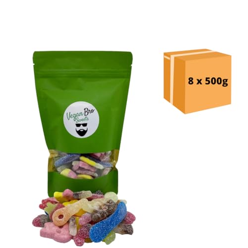 Vegan Bro SWEETS Big Bag sauer - Vegane Fruchtgummis Weingummi Candy Bar - perfekt zum verschenken 8x 500g Vegan Bro SWEETS Big Bag sauer - Vegane Fruchtgummis Weingummi Candy Bar - perfekt zum verschenken 8x 500g von Vegan Bro SWEETS