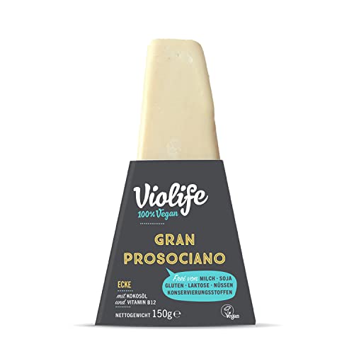 Vegan Violife Veganer Parmesan Käse PROSOCIANO 150g | Vegane Lebensmittel | Veganer Käseersatz | Vegane Parmesan-Alternative | Laktosefrei Glutenfrei Halal OHNE Soja, Milch von Vegan