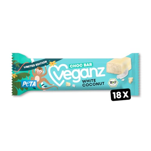 BIO Veganz Choc Bar White Coconut 18er Pack | 18 x 40g | Limited Edition in Kooperation mit PETA | vegan | ohne Palmöl BIO Veganz Choc Bar White Coconut 18er Pack | 18 x 40g | Limited Edition in Kooperation mit PETA | vegan | ohne Palmöl von Veganz