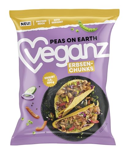 Veganz Peas on Earth Erbsen-Chunks 10er Pack | 10 x 100g | Fleischalternative zum Kochen Veganz Peas on Earth Erbsen-Chunks 10er Pack | 10 x 100g | Fleischalternative zum Kochen von Veganz