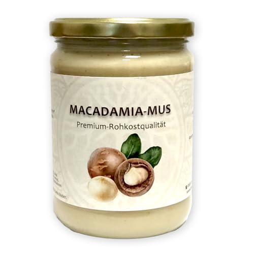 Bio Macadamiamus Rohkost aus 100% handgeknackten Nüssen, fein vermahlen in gekühlten Granitmühlen, cremiger Geschmack, für Soßen, Cremes, Obst & Gemüse, Müsli und mehr von Vegaya von Vegaya