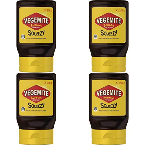 Vegemite Squeezy Yeast Extract Spread Hefeextrakt 4er-Pack 4x200g von Vegemite
