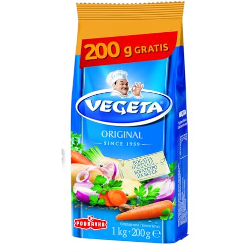 Podravka Vegeta Original Gewürz 1 kg + 200 g Beutel Podravka Vegeta Original Gewürz 1 kg + 200 g Beutel von Vegeta
