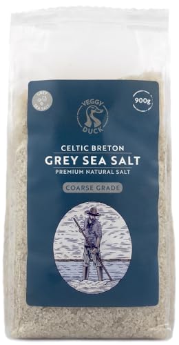 Veggy Duck - Keltisches Graues Meersalz 900g (Grobes Salz) - Unraffiniert | Natürlich | GMO-Frei | Veganfreundlich | Ideal zum Kochen von Veggy Duck