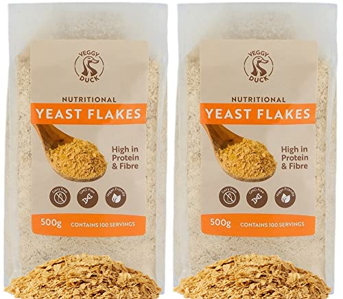 Veggy Duck - Nährhefe Flocken - Nutritional Yeast Flakes (500g, 2er Pack) - Natürlich | Gentechnikfrei | Veganfreundlich | Veganer Käseersatz von Veggy Duck