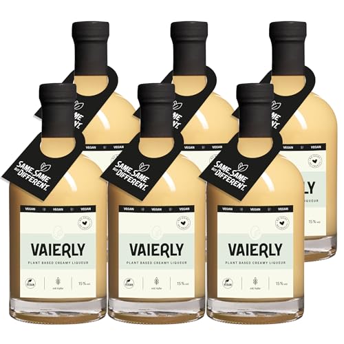 Vaierly Likör 6 x 0,5 l, Pflanzlicher Likör mit Haferbasis, Vegan & Laktosefrei, Verfeinert mit Pflanzlicher Cream-Basis mit Bourbon Vanille, Cremig & Mild, für Desserts und Eis, 15% vol. Vaierly Likör 6 x 0,5 l, Pflanzlicher Likör mit Haferbasis, Vegan & Laktosefrei, Verfeinert mit Pflanzlicher Cream-Basis mit Bourbon Vanille, Cremig & Mild, für Desserts und Eis, 15% vol. von Veierly