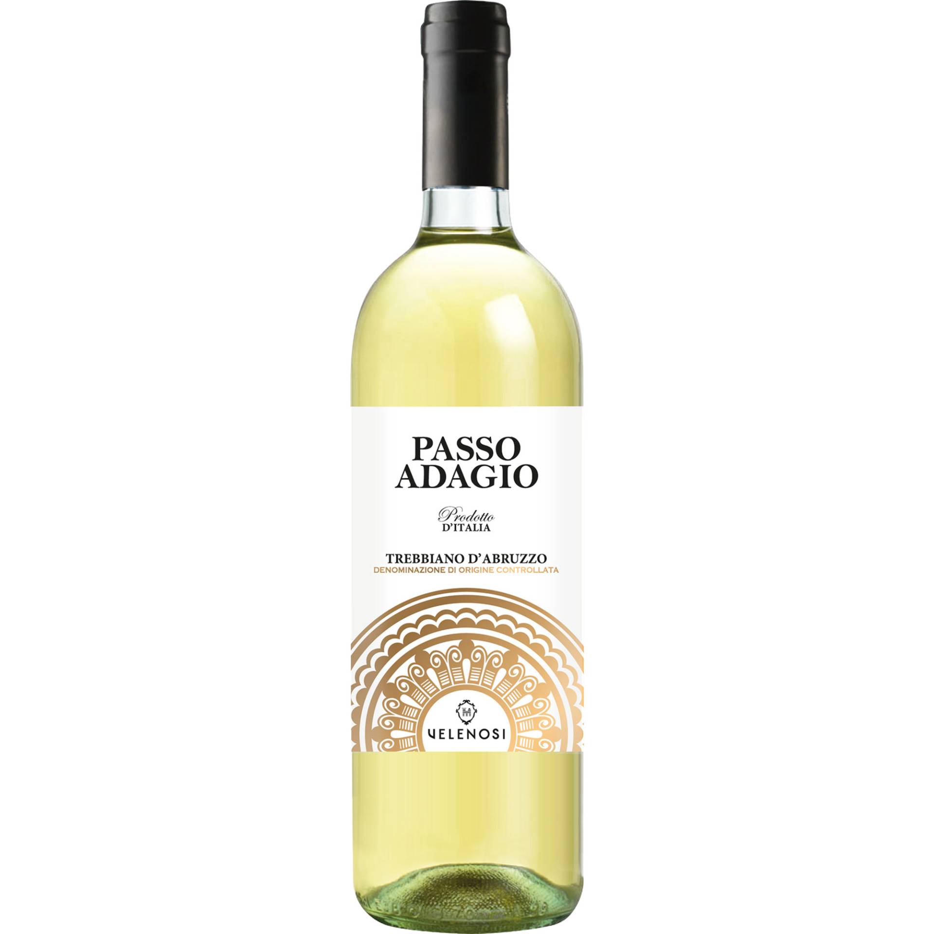 Passo Adagio Trebbiano d'Abruzzo, Trebbiano d'Abruzzo DOC, Abruzzen, 2023, Weißwein Passo Adagio Trebbiano d'Abruzzo, Trebbiano d'Abruzzo DOC, Abruzzen, 2023, Weißwein von Velenosi S.r.l., IT-63100 Ascoli Piceno