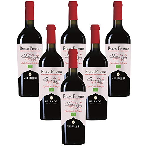 VELENOSI-Weine Bio-Wein Rosso Piceno DOC Italienischer Rotwein (6 flaschen 75 cl.) von Velenosi