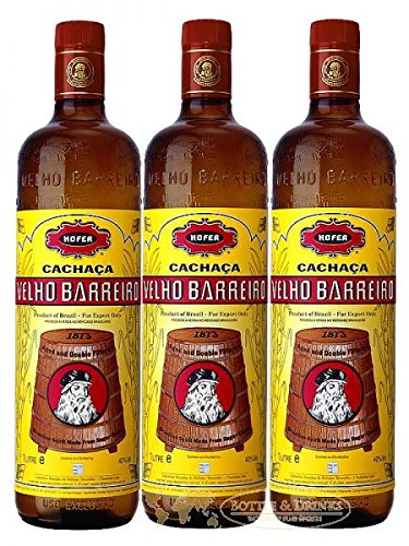 Cachaca VELHO BARREIRO 3Flaschen je 1l Sparpack Cachaca VELHO BARREIRO 3Flaschen je 1l Sparpack von Tirrito
