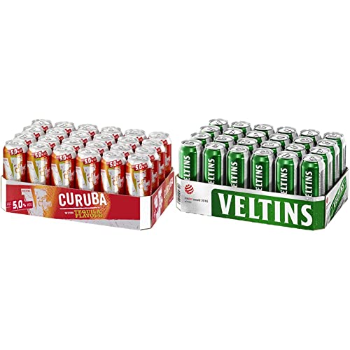 Veltins V+ Curuba Biermischgetränk, EINWEG (24 x 0.5 l Dose) & VELTINS Pilsener, EINWEG (24 x 0.5 l Dose) von Veltins V+