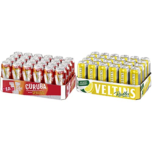 V+ Curuba Biermischgetränk, EINWEG (24 x 0.5 l Dose) & VELTINS Radler, EINWEG (24 x 0.5 l Dose) von Veltins V+