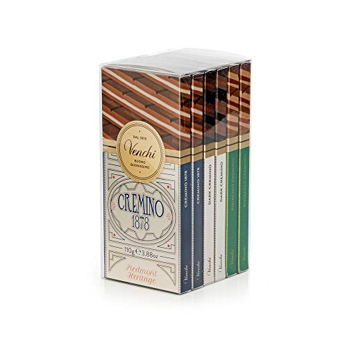 Venchi - 6er-Pack mit 6 Cremino-Schokoladentafeln 660g - Klassisch 1878, Extra Dunkel, Pistazie - Glutenfrei von Venchi