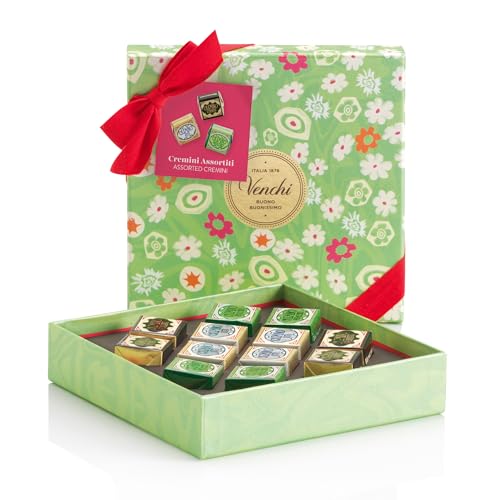Venchi – Box mit 12 Verschiedenen Cremini-Pralinen, Cremino 1878-Geschmack, Pistazien und Extra Dunkel, Glutenfrei, 127 gr Geschenkbox der Frühlingskollektion, Geschenkidee Venchi – Box mit 12 Verschiedenen Cremini-Pralinen, Cremino 1878-Geschmack, Pistazien und Extra Dunkel, Glutenfrei, 127 gr Geschenkbox der Frühlingskollektion, Geschenkidee von Venchi