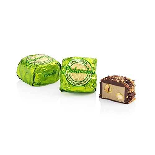 Venchi – Chocoviar Pistazie, 1 kg – Pralinen mit krokanten, ganzen Pistazien, Toffee-Granulat und Kakao Nibs – Glutenfrei von Venchi