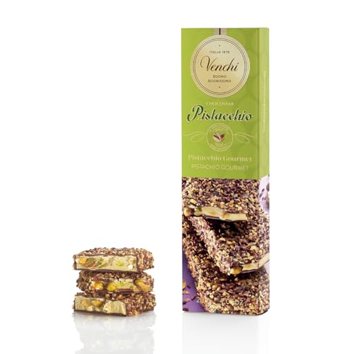 Venchi – Chocoviar Pistazien-Schokoladenriegel, 200 g – Mit knackigen Pistazien und Toffee und Kakaonibs – Glutenfrei Venchi – Chocoviar Pistazien-Schokoladenriegel, 200 g – Mit knackigen Pistazien und Toffee und Kakaonibs – Glutenfrei von Venchi